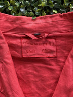 Truworths Coral Red Pure Linen Utility Jacket — brand