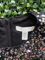 H&M Black Rose Gold Sequin Crop Top — brand