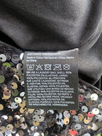 H&M Black Rose Gold Sequin Crop Top — care
