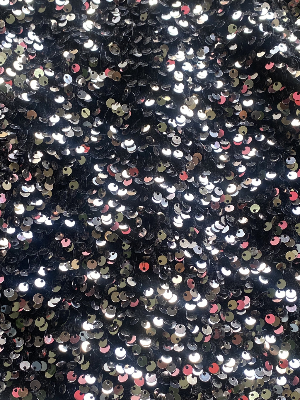 H&M Black Rose Gold Sequin Crop Top — detail