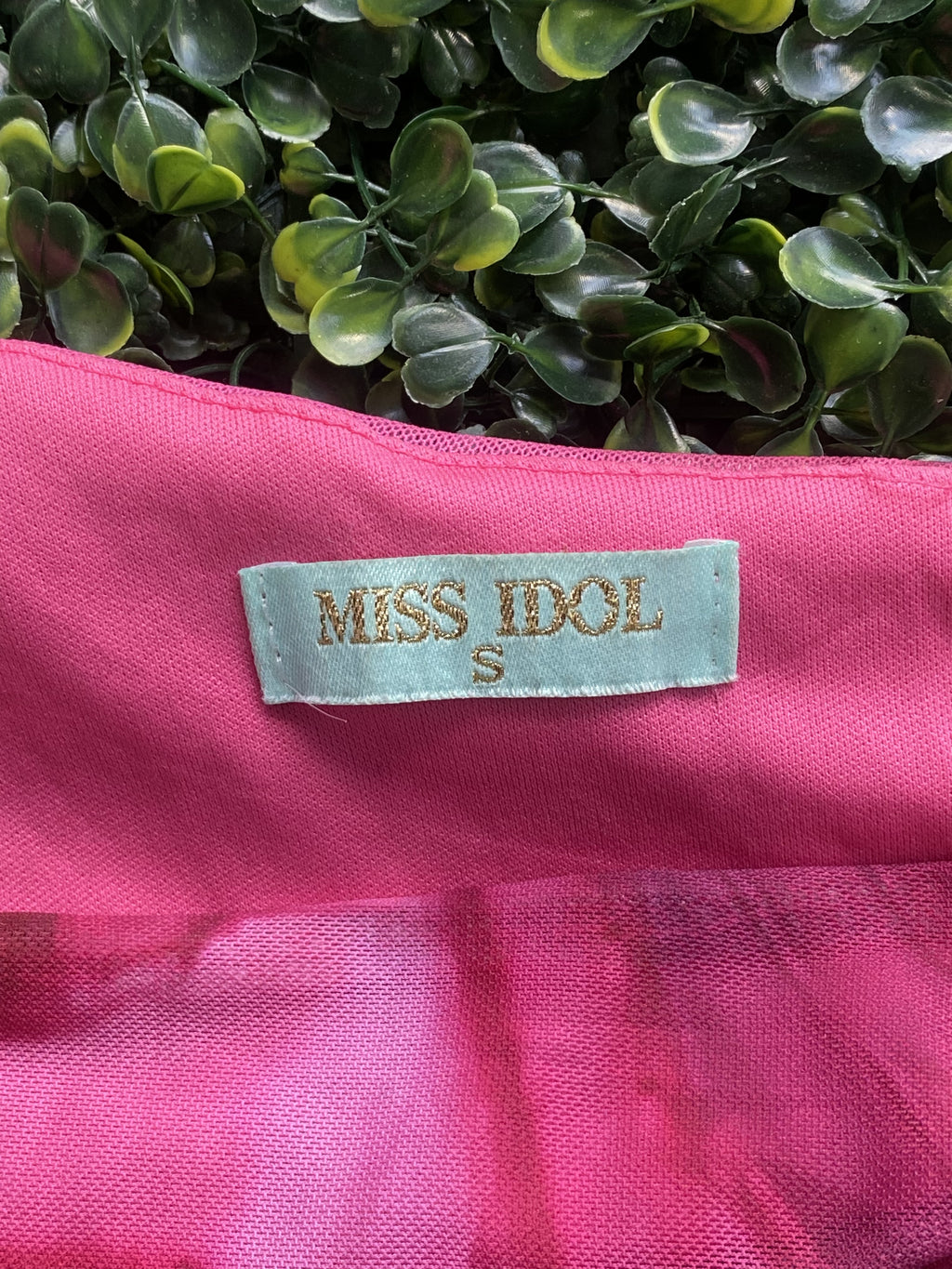 Miss Moi Fuchsia Marble Print One-Shoulder Maxi Dress — brand
