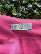 Miss Moi Fuchsia Marble Print One-Shoulder Maxi Dress — brand