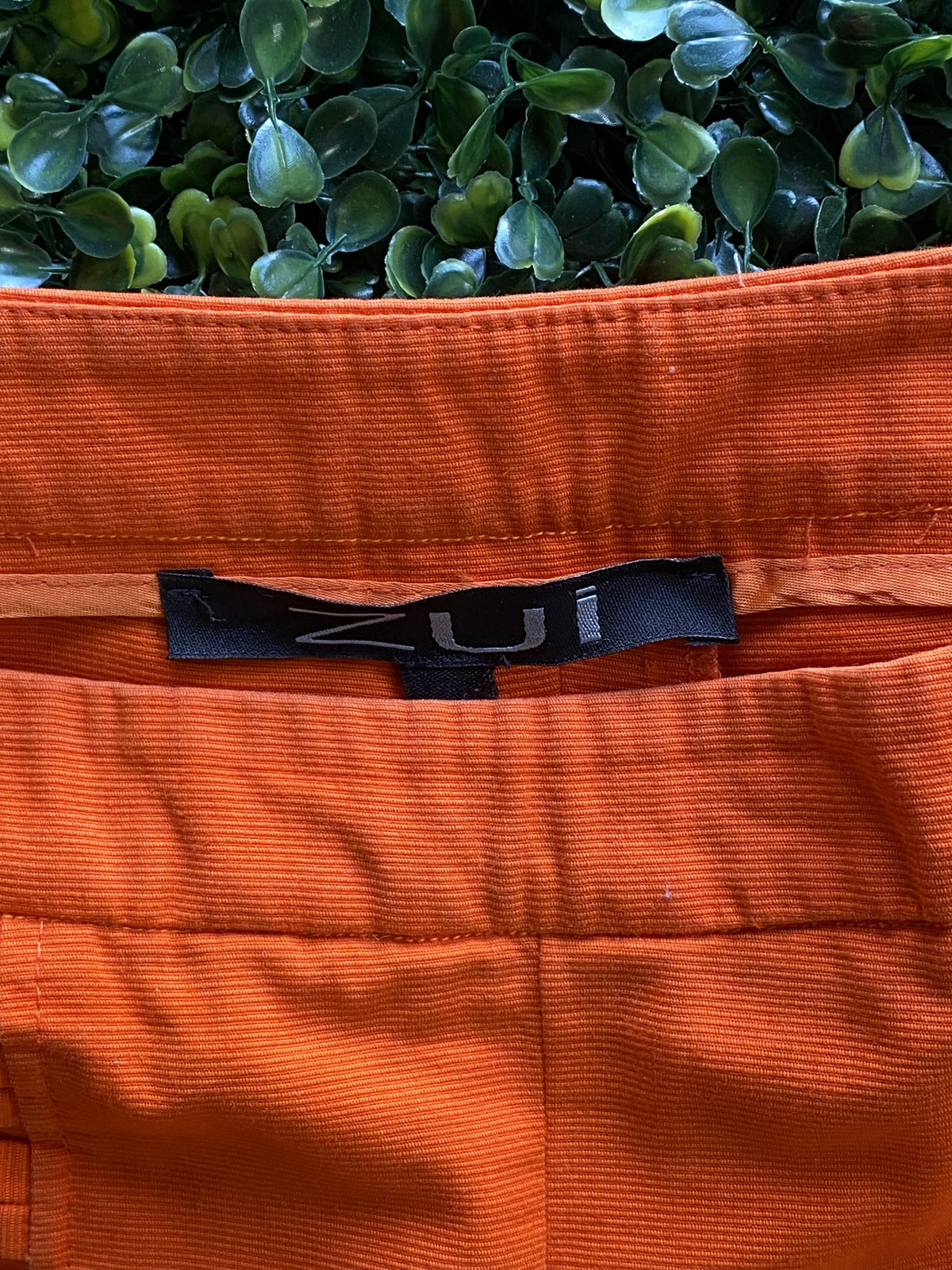 ZUI Burnt Orange Button-Detail Tailored Shorts — brand