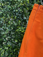 ZUI Burnt Orange Button-Detail Tailored Shorts — detail
