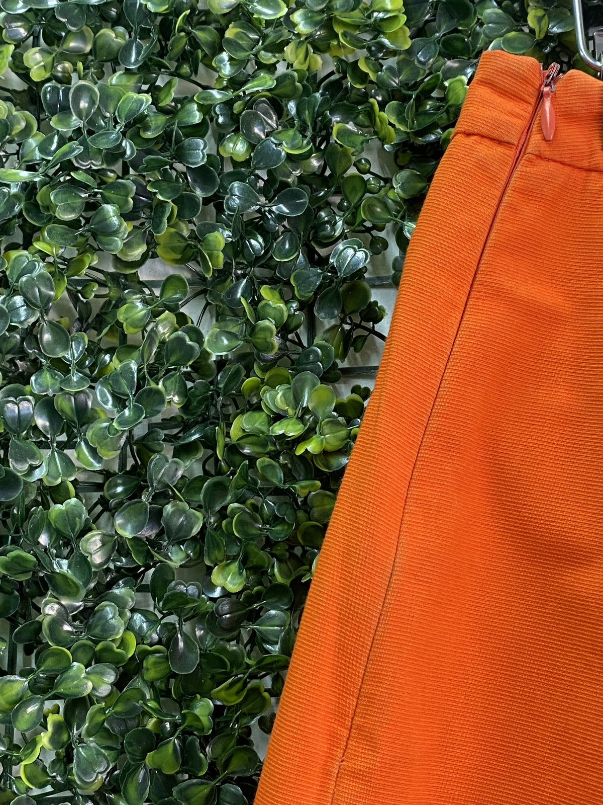 ZUI Burnt Orange Button-Detail Tailored Shorts — detail
