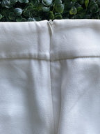 Zara Ivory Straight-Leg Tailored Trousers — detail