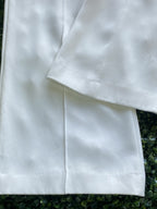 Zara Ivory Straight-Leg Tailored Trousers — detail