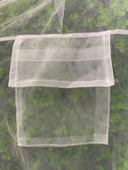 White Sheer Organza Button-Up Shirt