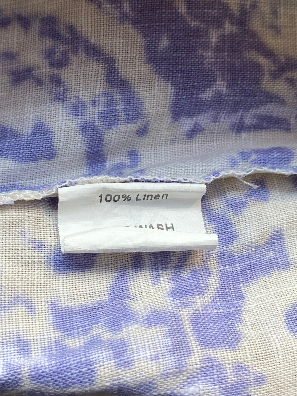 Jo Borkett Lavender Paisley Linen Sheath Dress — care