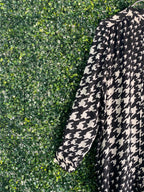 H&M Black & Ivory Mixed Houndstooth Shirt — detail