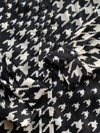 H&M Black & Ivory Mixed Houndstooth Shirt — detail