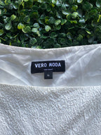 Vero Moda Ivory Textured Puff-Sleeve Mini Dress — brand