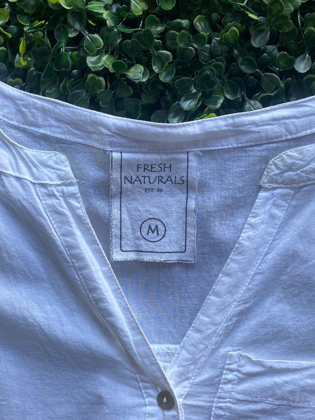 Fresh Naturals White Cotton Longline Tunic Dress — brand