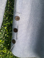 Balila Gedia Powder Blue Longline Button Coat — detail