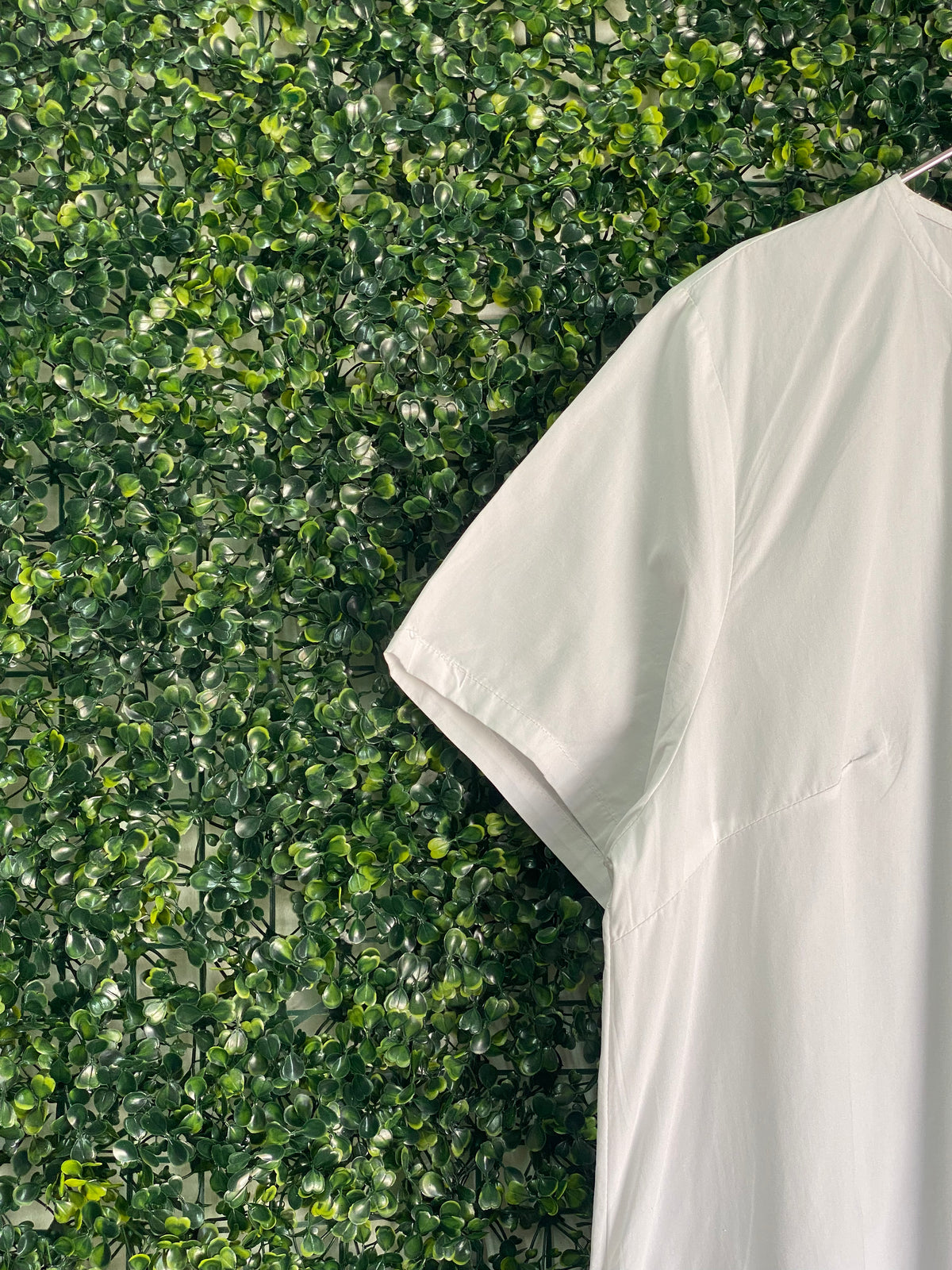 New Feeling White Tiered Cotton Blend Mini Dress — detail