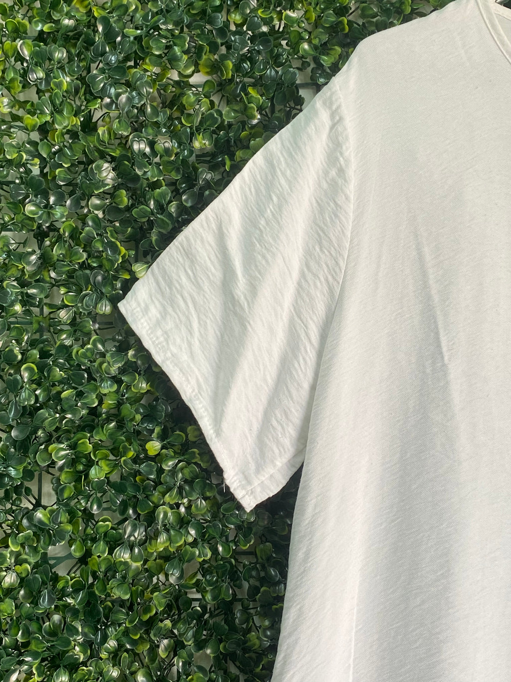 White Grey Stripe Belted T-Shirt Dress — detail