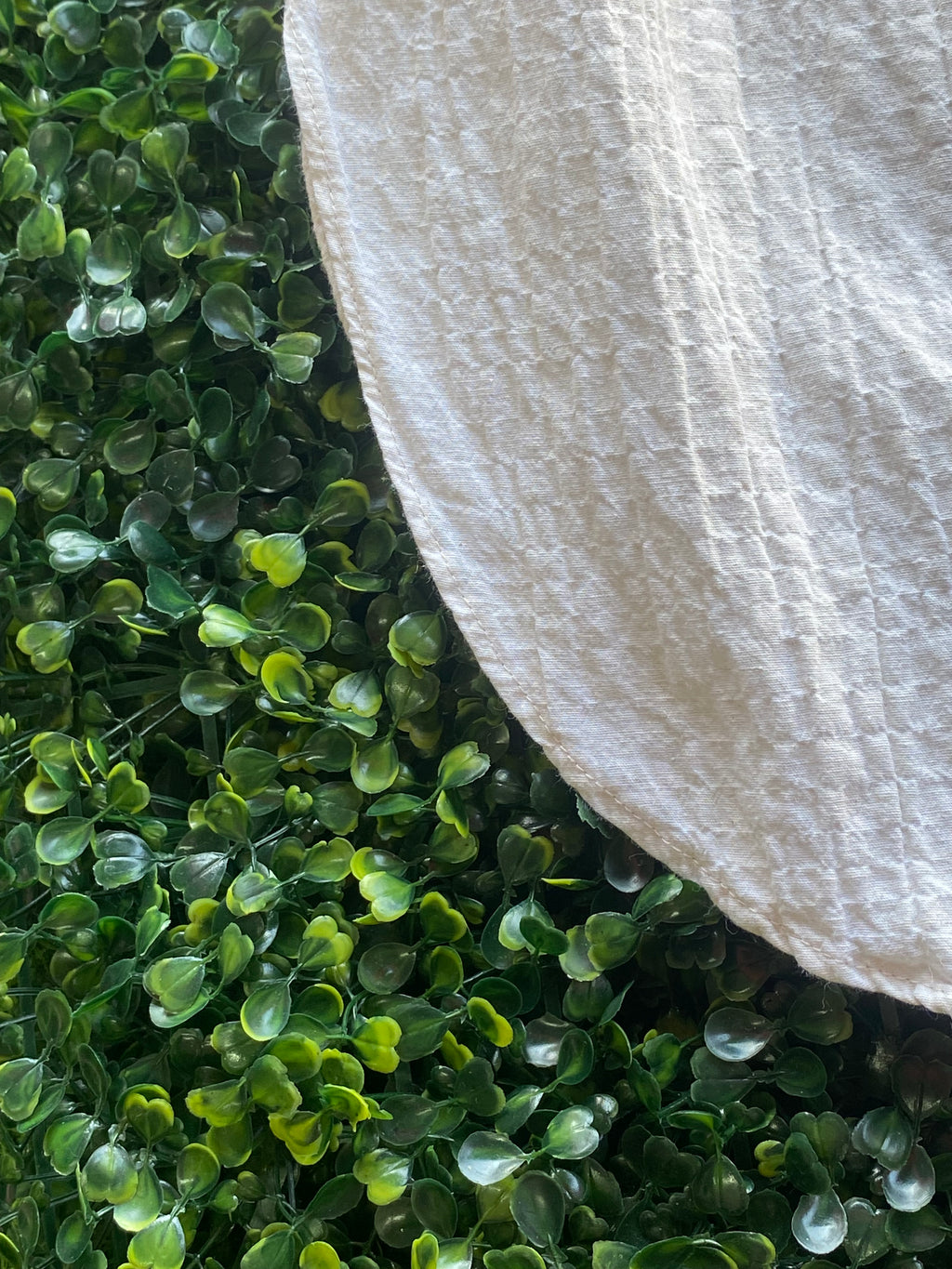 Zara Cream Cotton-Linen Crochet Trim Smock Dress — detail