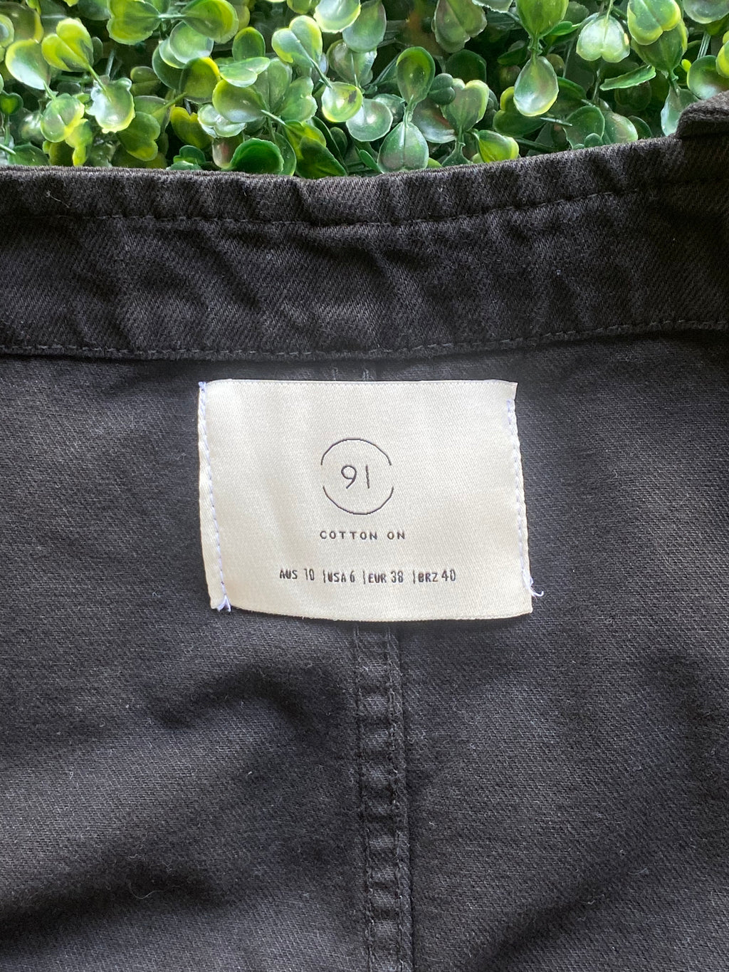 Cotton On Black Denim Pinafore Dress — brand