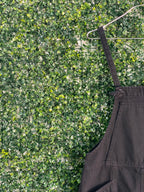 Cotton On Black Denim Pinafore Dress — detail