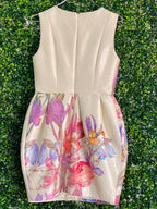 Keepsake Ivory Floral Print Structured Dress — back