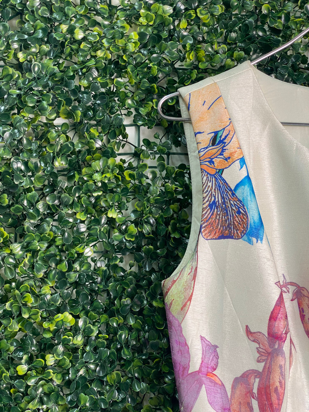 Keepsake Ivory Floral Print Structured Dress — detail