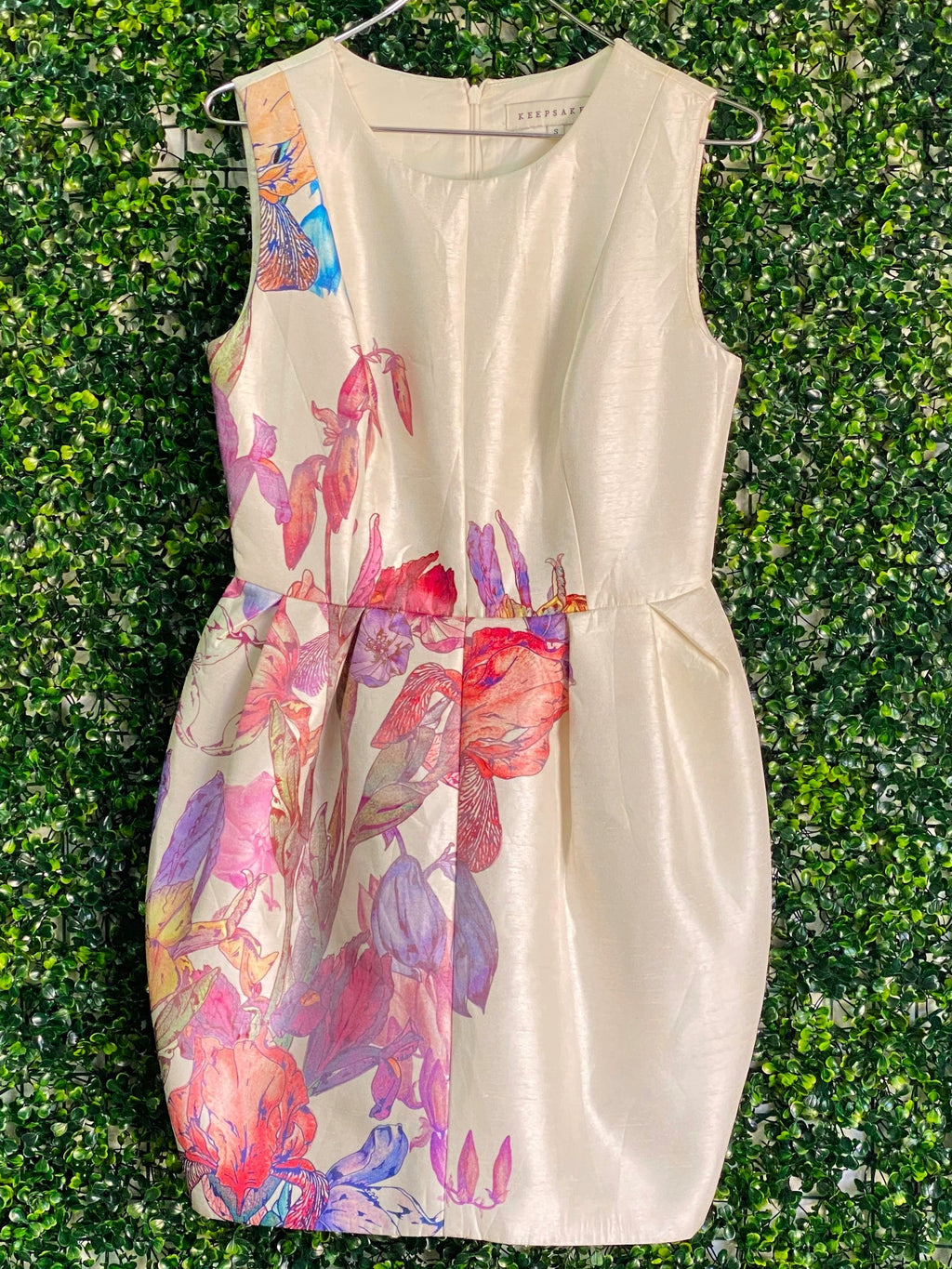 Keepsake Ivory Floral Print Structured Dress — front