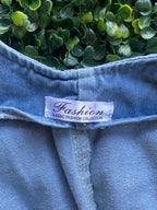 Light Wash Denim Relaxed Dungarees — brand
