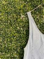 Light Wash Denim Relaxed Dungarees — detail