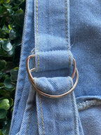 Light Wash Denim Relaxed Dungarees — detail
