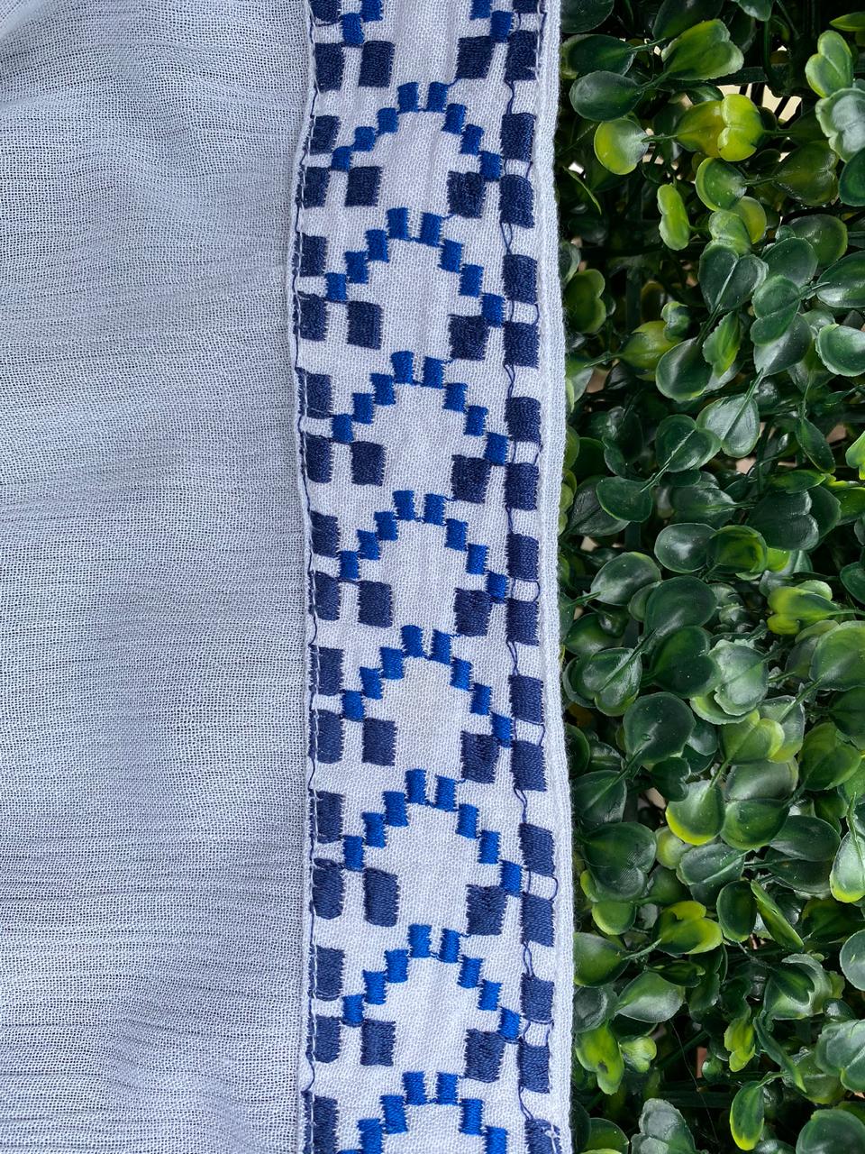 White Embroidered Boho Tunic Dress