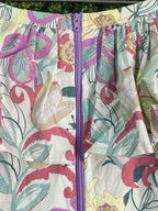 Street Chic Pastel Floral Ruffle Lace-Up Dress — detail