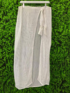 White Mesh Wrap Skirt