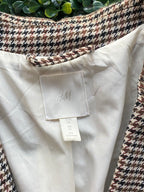 H&M Brown Houndstooth Tailored Blazer — brand