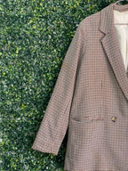 H&M Brown Houndstooth Tailored Blazer — detail