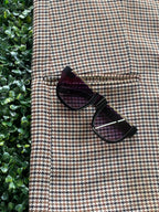 H&M Brown Houndstooth Tailored Blazer — detail