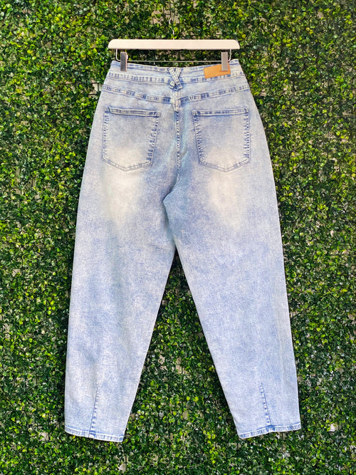 NEWS Light Wash Mom Jeans — back