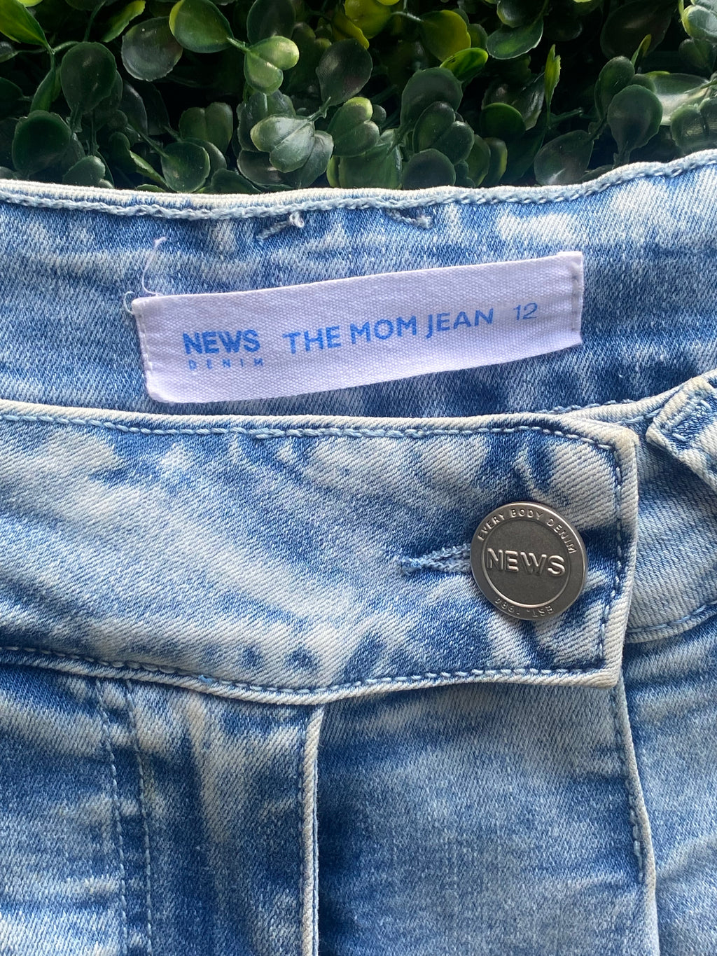 NEWS Light Wash Mom Jeans — brand