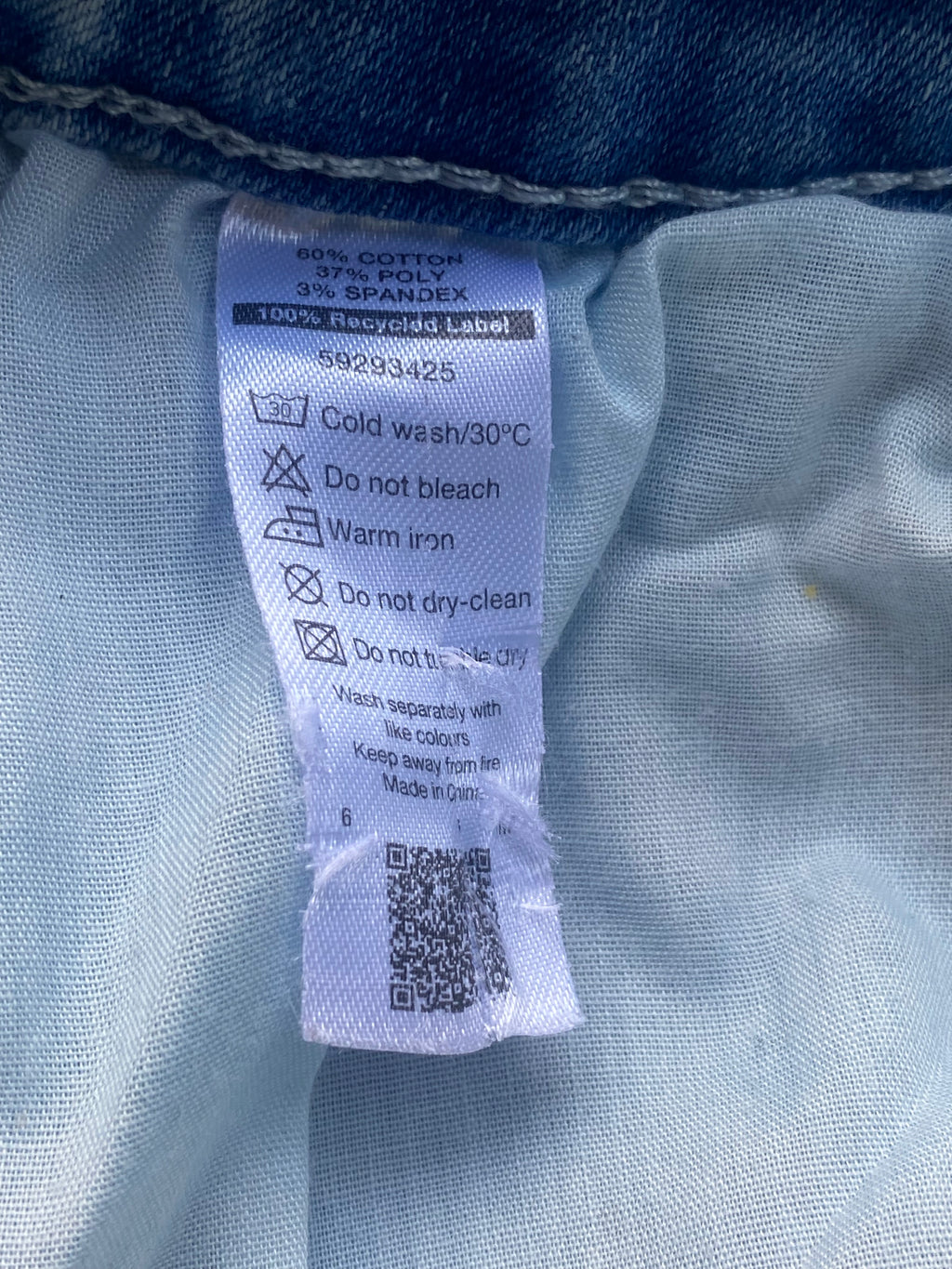 NEWS Light Wash Mom Jeans — care