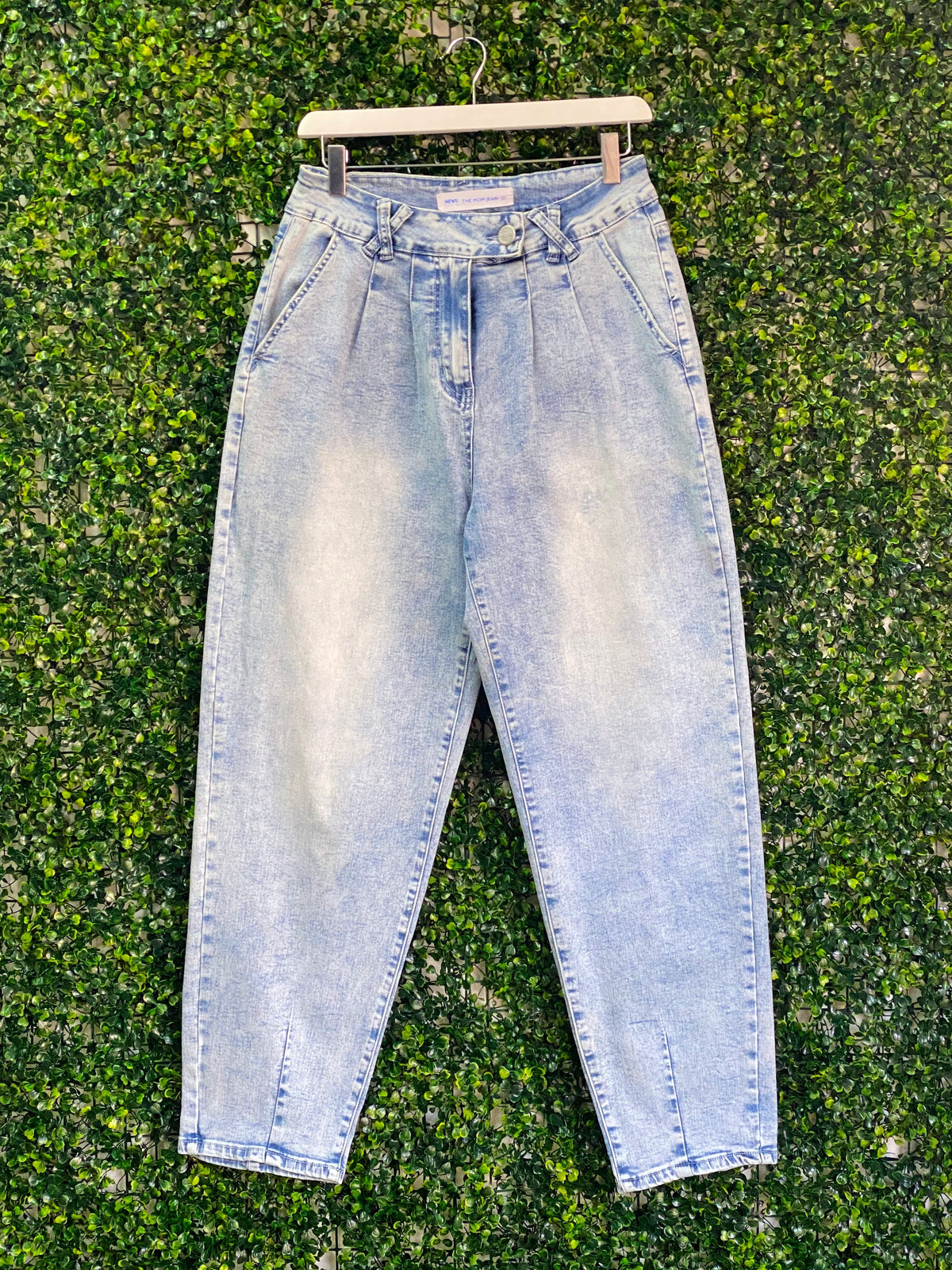 NEWS Light Wash Mom Jeans — front