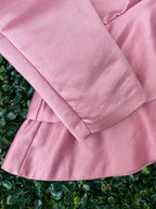 Blush Pink Satin Peplum Top