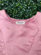 Blush Pink Satin Peplum Top