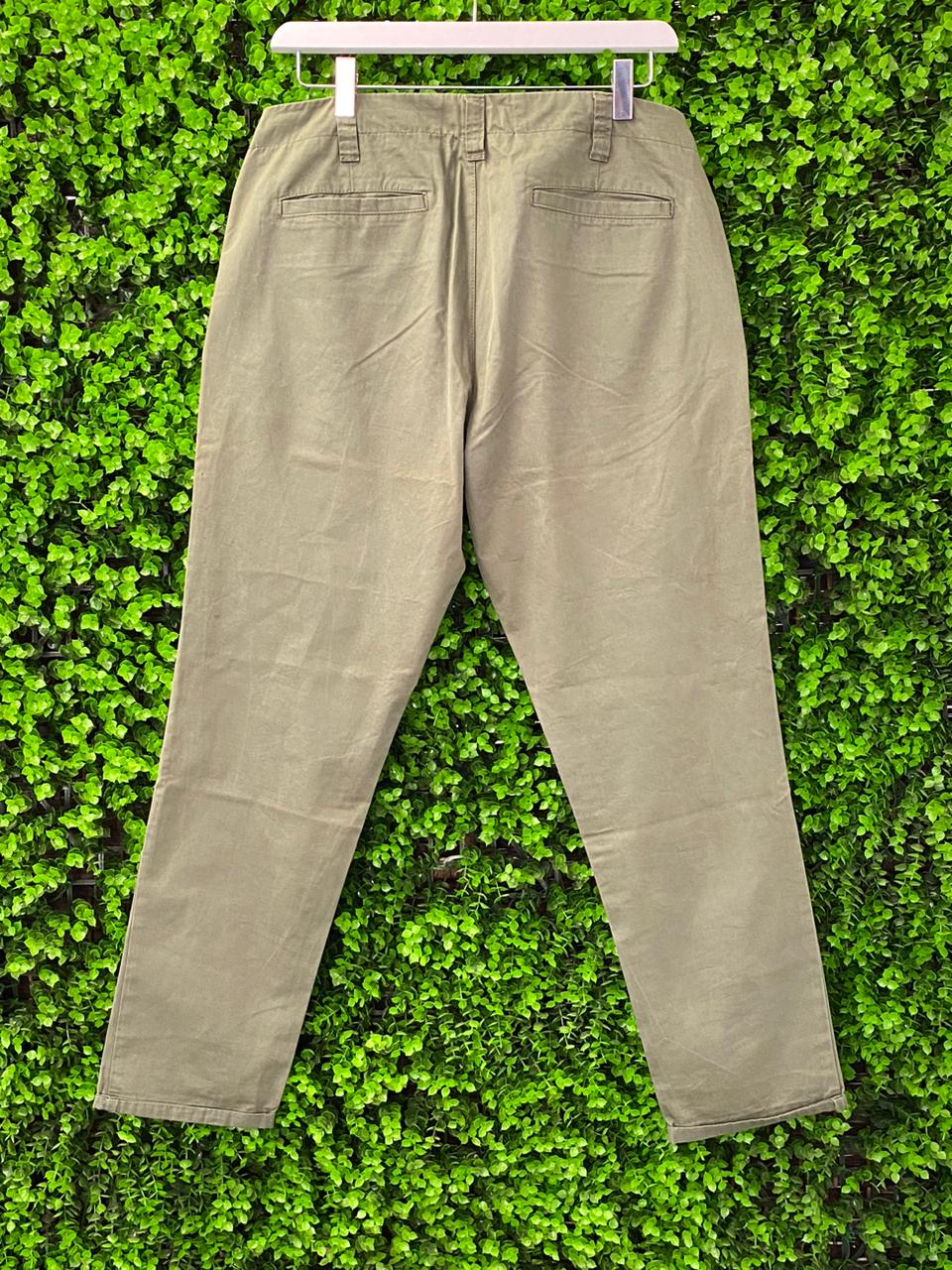 Cotton Poetry Khaki Slim-Leg Pants