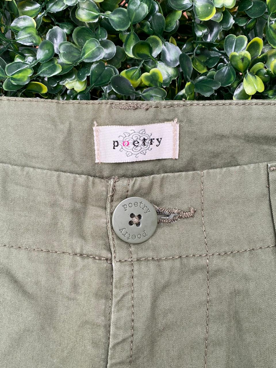 Cotton Poetry Khaki Slim-Leg Pants