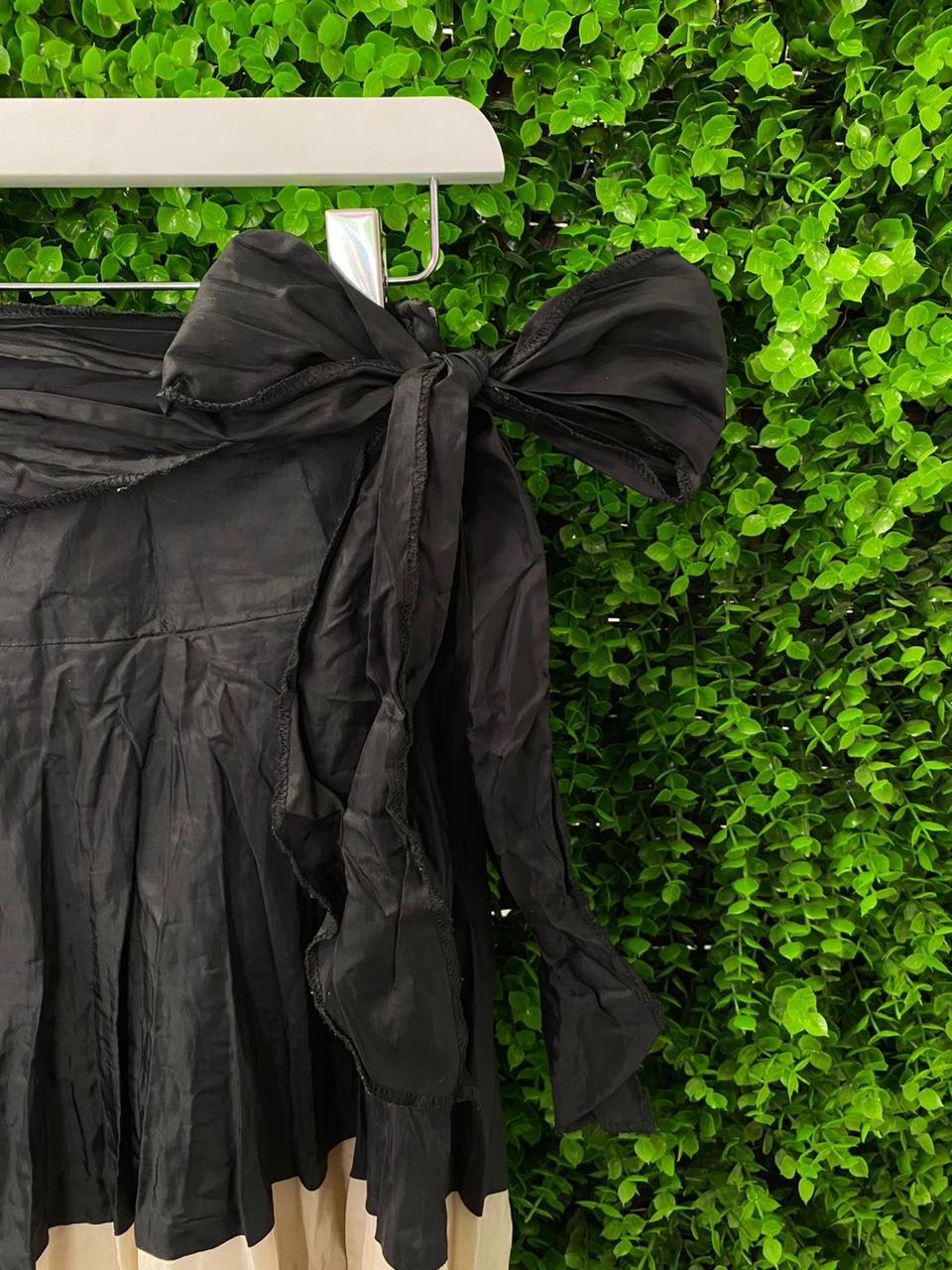 Colourblock Tie-Waist Skirt