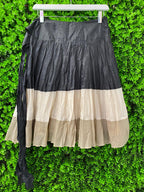 Colourblock Tie-Waist Skirt