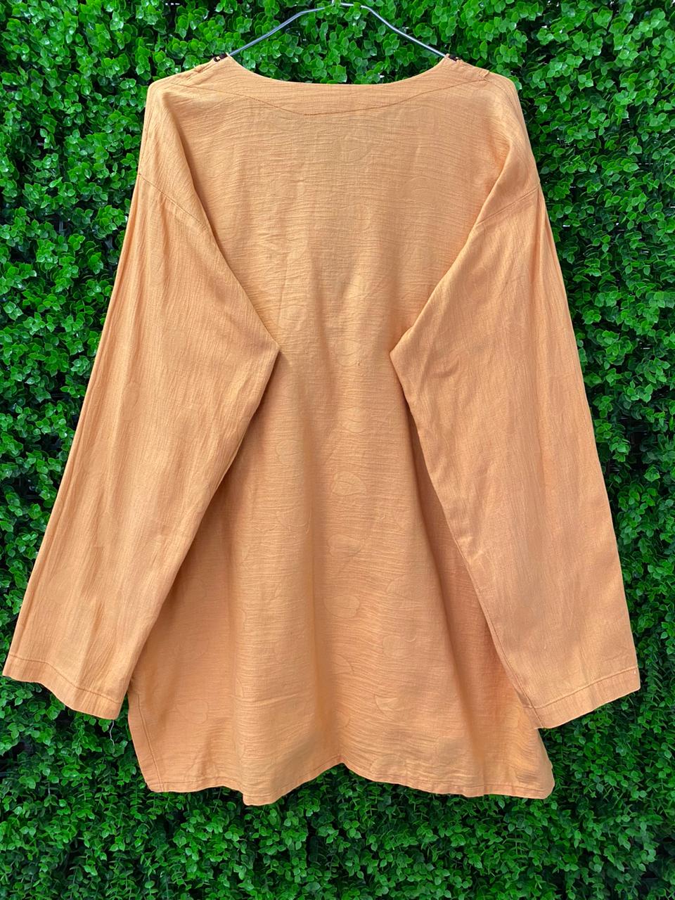 Tan Embroidered Tunic Top