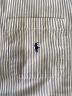 Polo Beige & Navy Striped Short-Sleeve Shirt