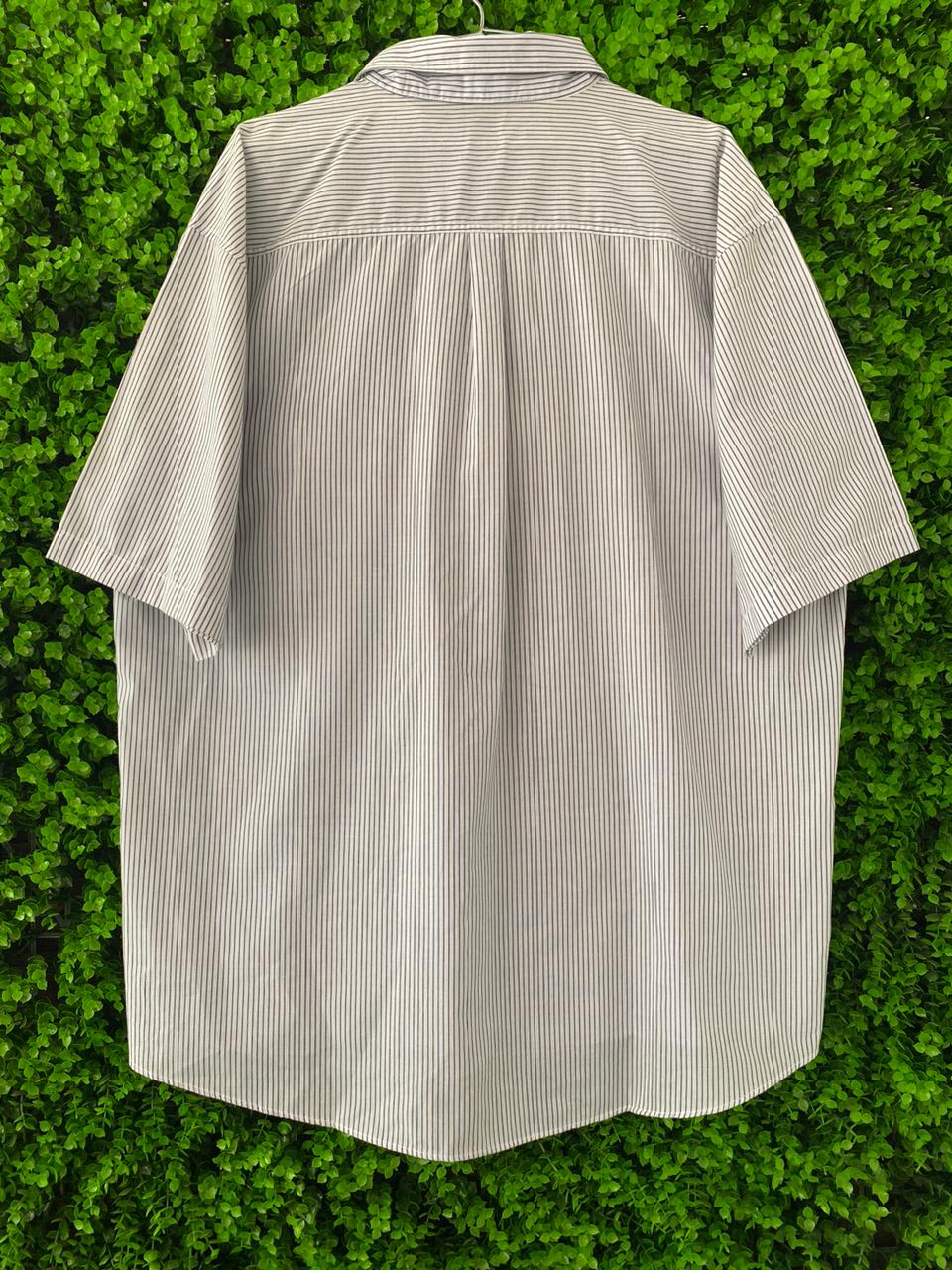Polo Beige & Navy Striped Short-Sleeve Shirt