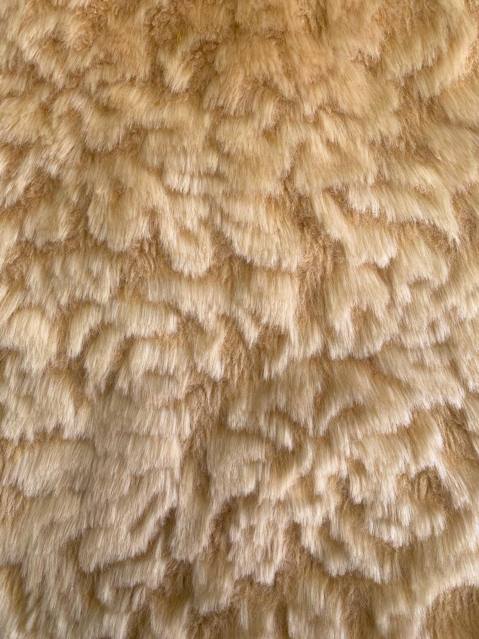 Cream Faux Fur Hooded Gilet / Sleeveless Jacket