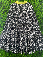 Monochrome Geo Print Tiered Dress